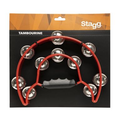 TAB-1 RD  Cutaway Tambourine 20 Jingles ,Red