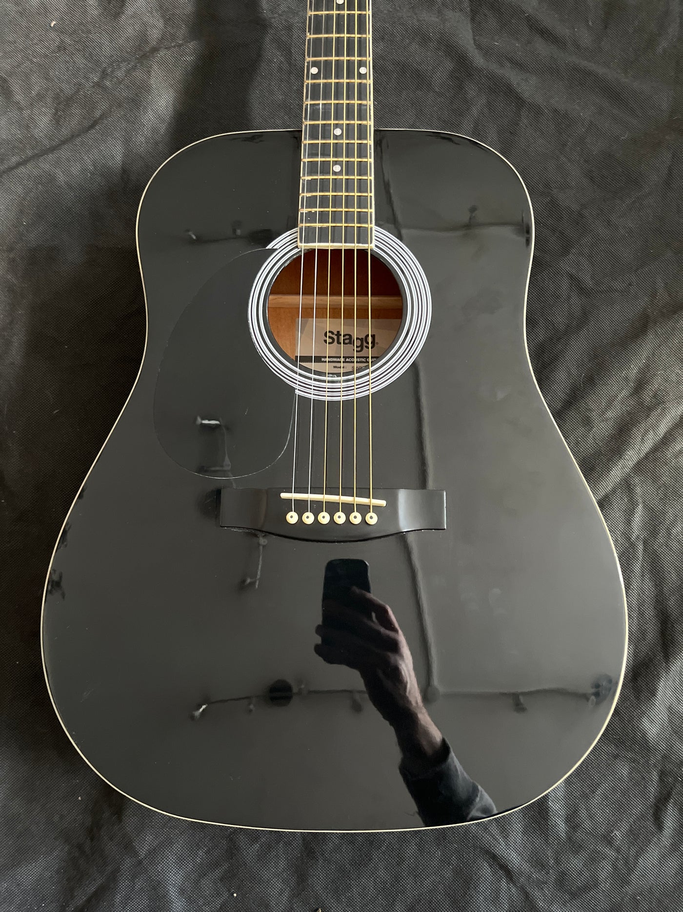 SW201 Left handed Acoustic Guitar, Black, Used – The Sound Garden Music ...