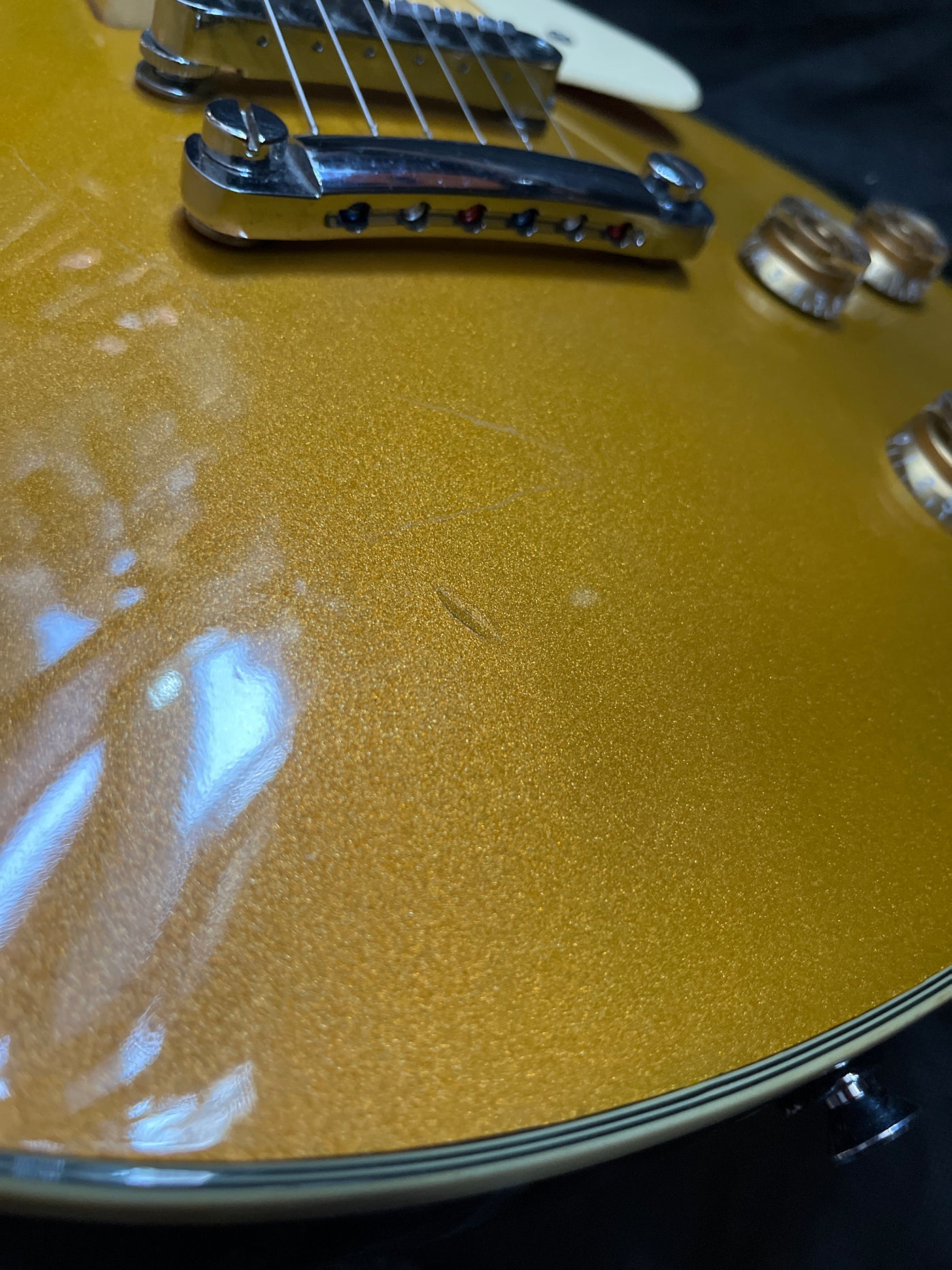 LP-Type Electric Guitar, Gold Top, Used - HH15A