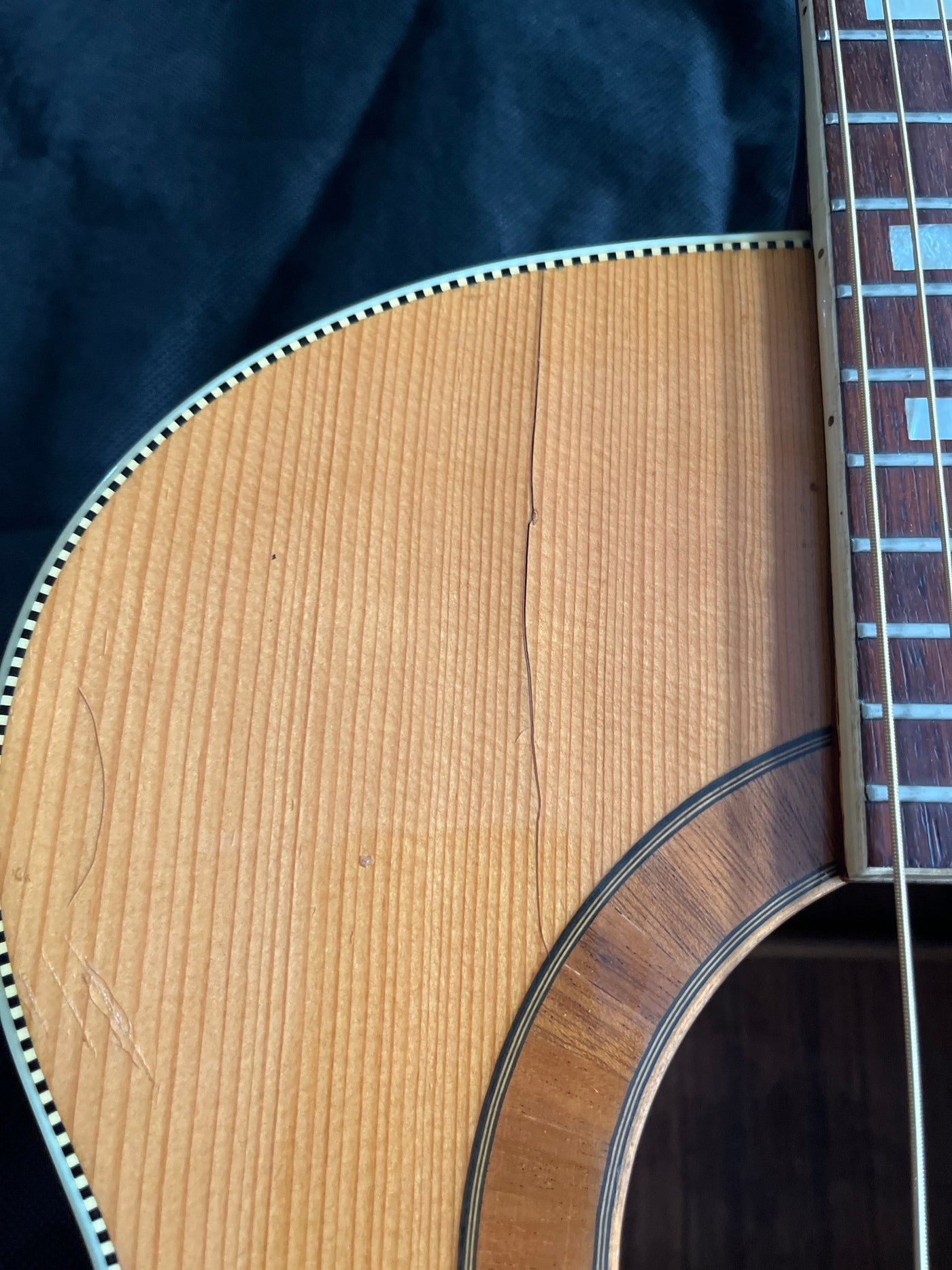 Vintage probably 60s Jumbo Acoustic Guitar, Made in Germany, Used