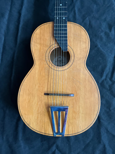 Vintage parlour guitar with faults