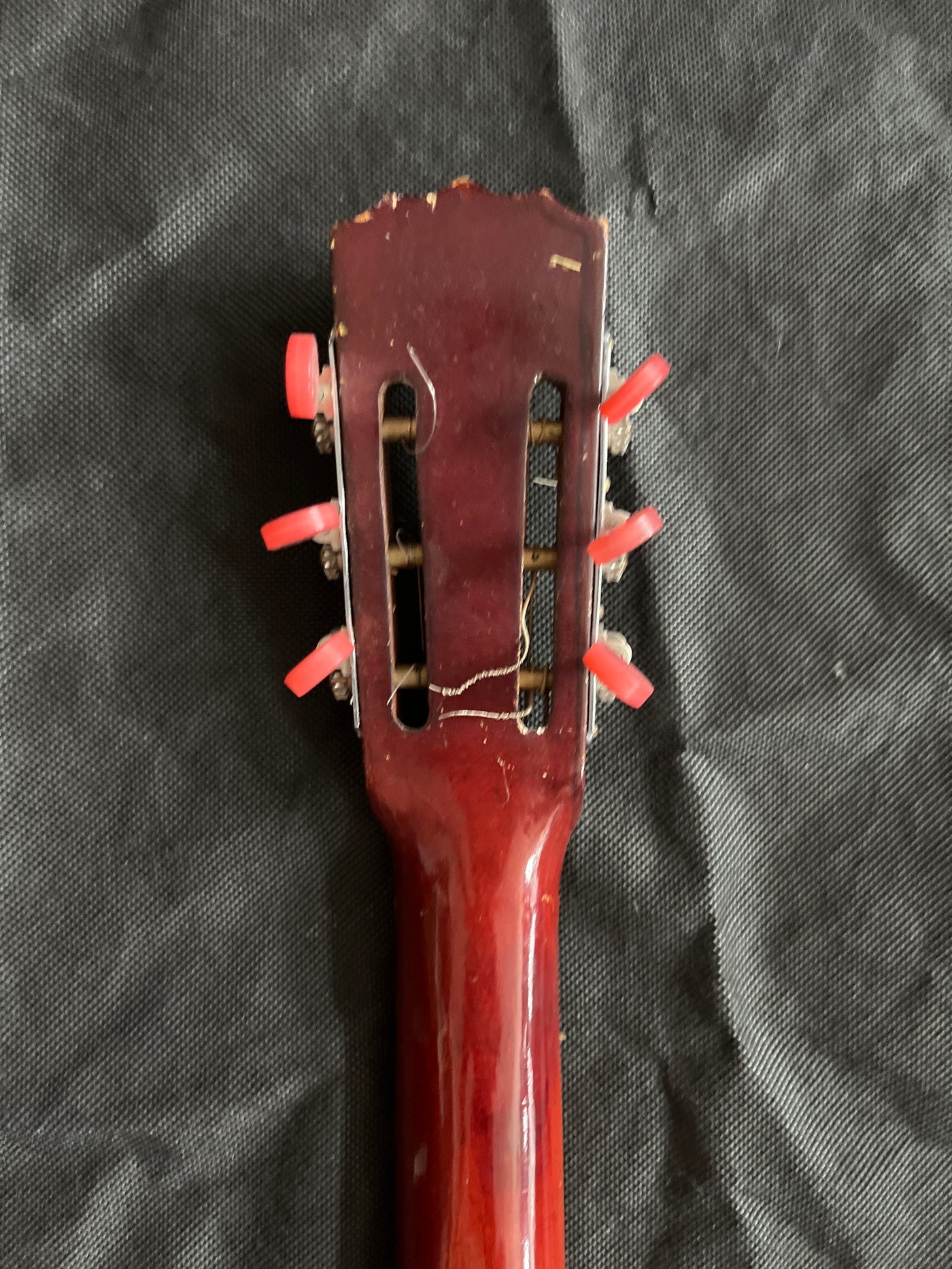 Vintage parlour guitar with faults