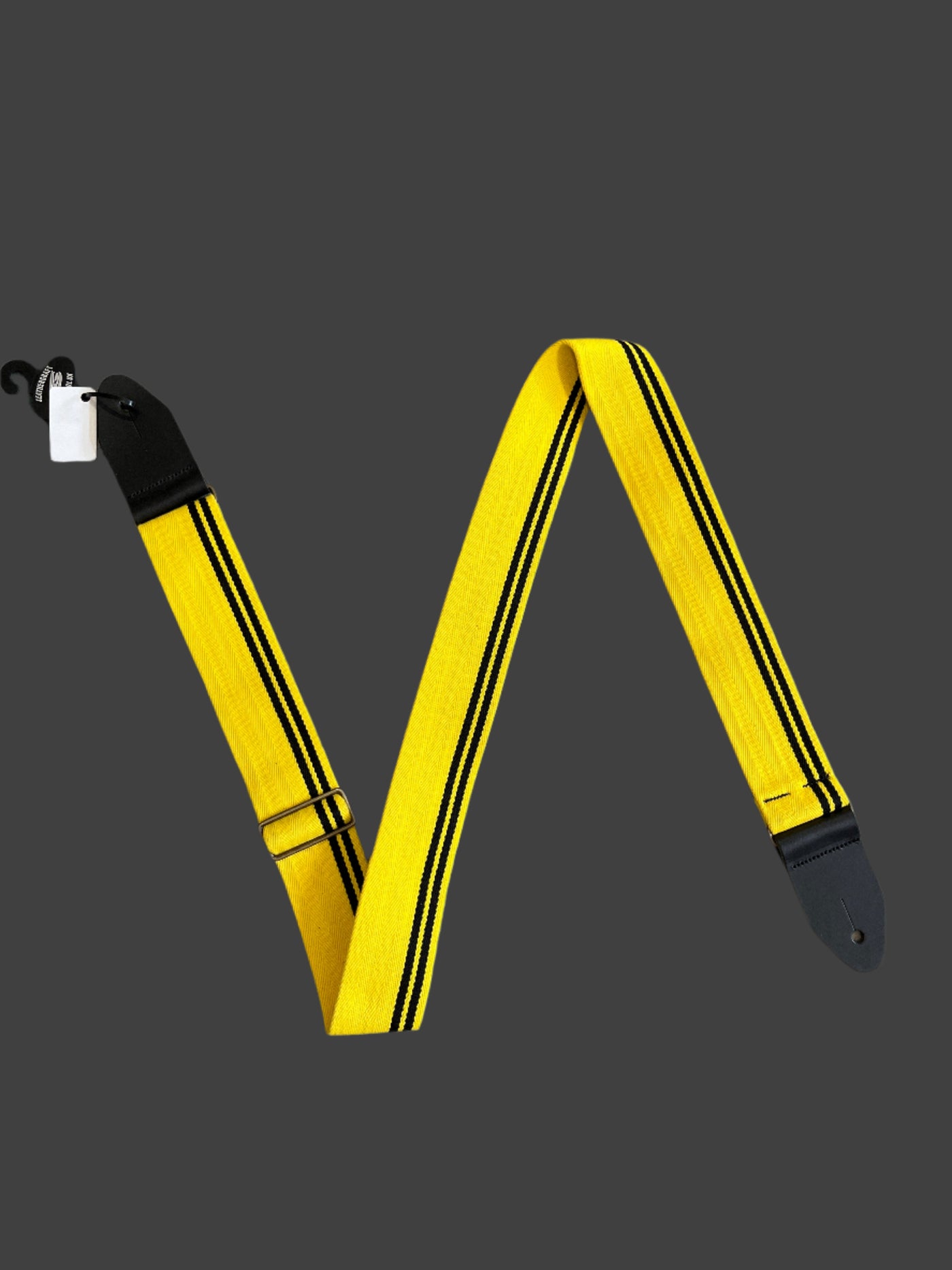 Adjustable Racing Strap, Cotton, Yellow with black stripes