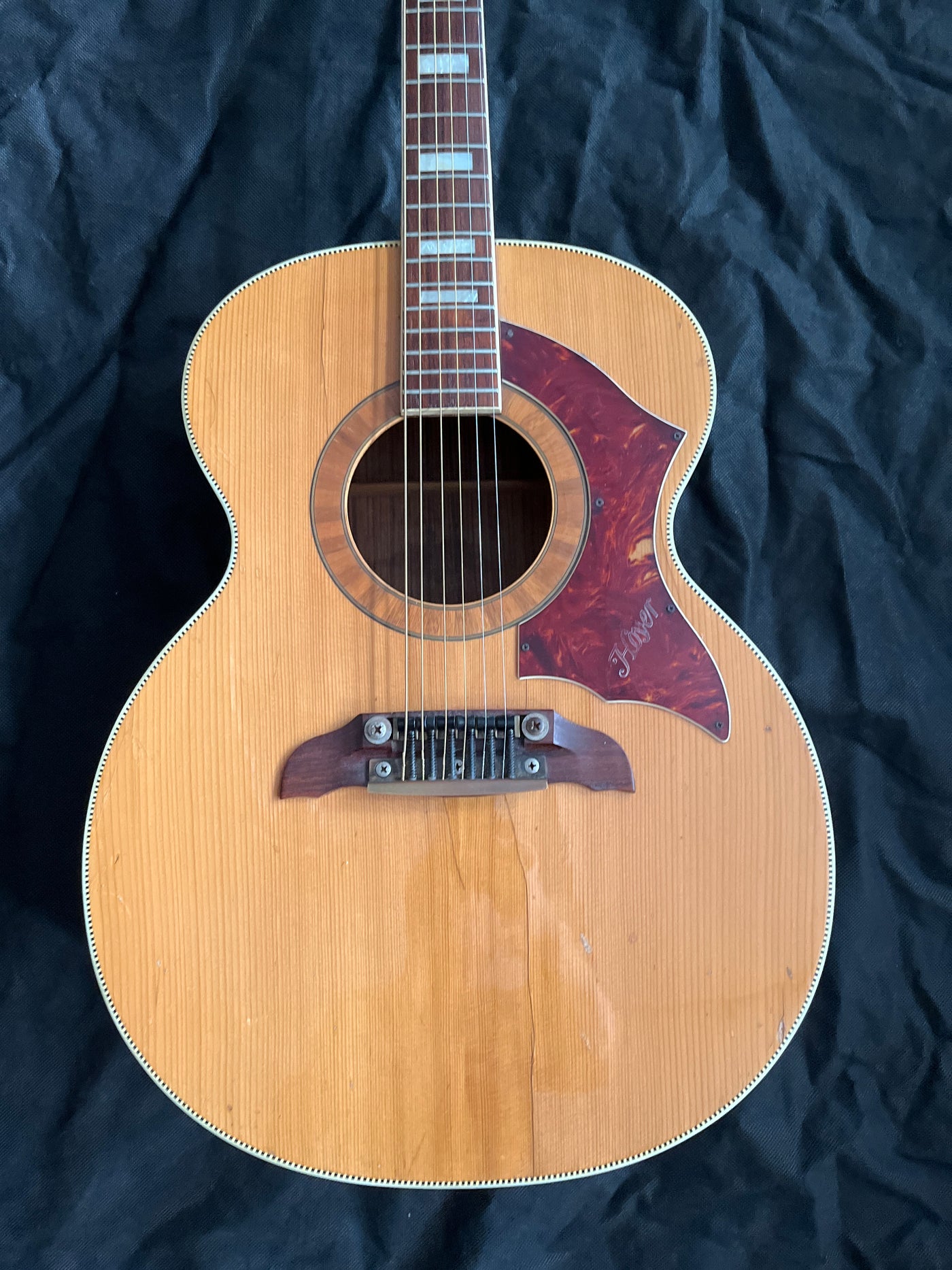 Vintage probably 60s Jumbo Acoustic Guitar, Made in Germany, Used