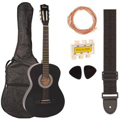 ENC44OFT 4/4 Size Classical Guitar Pack, Black