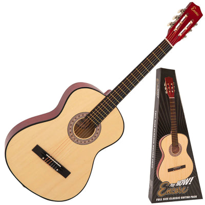 ENC44OFT 4/4 Size Classical Guitar Pack, Natural
