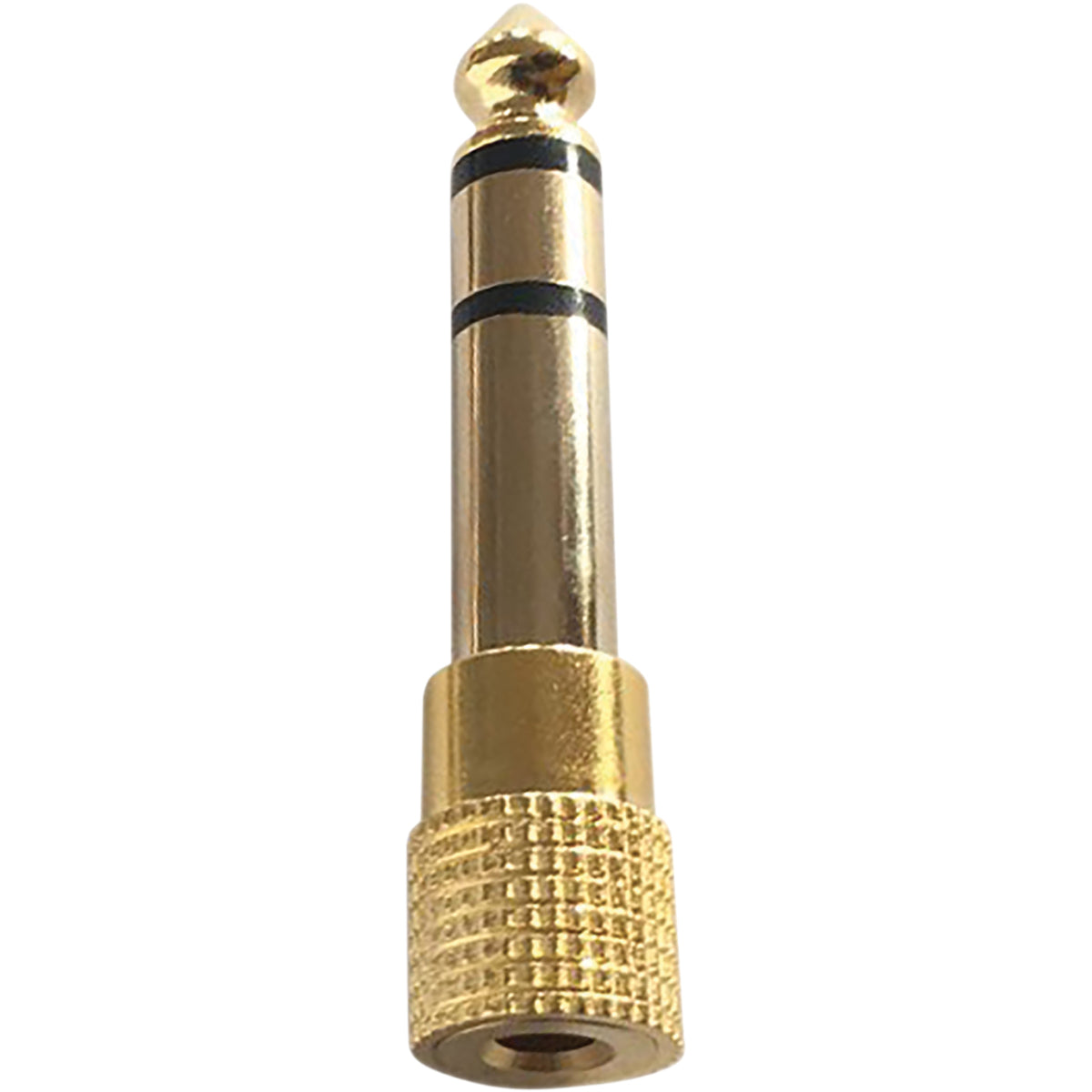 F382B Gold 6.35mm stereo plug-3.5mm stereo socket
