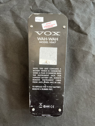 WAH847-A Classic Wah Pedal w/Chrome Top, Used, FF59R