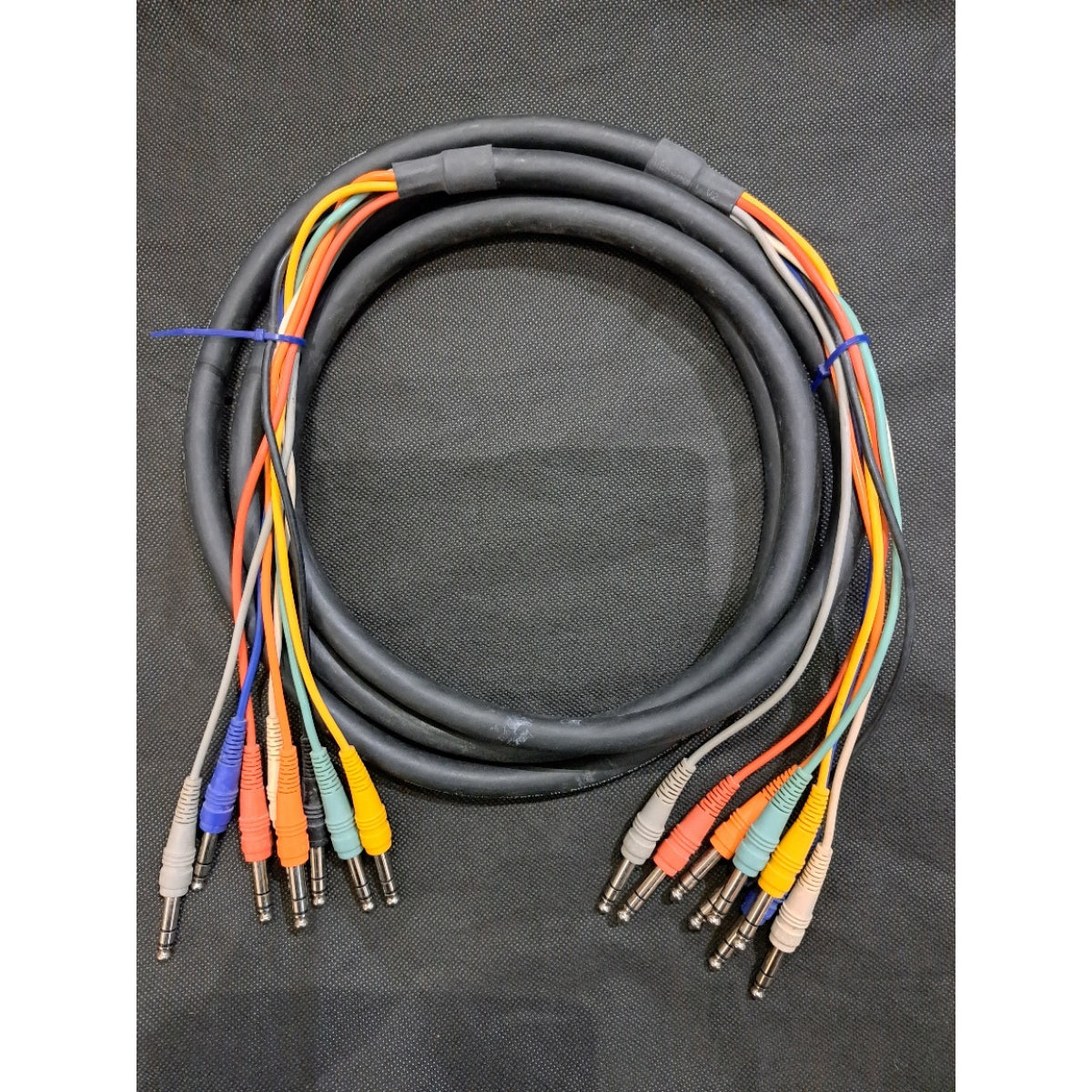 8 way Multicore snake 3 metres 6.35mm stereo to Stereo 6.35mm Jack, TRS, Used