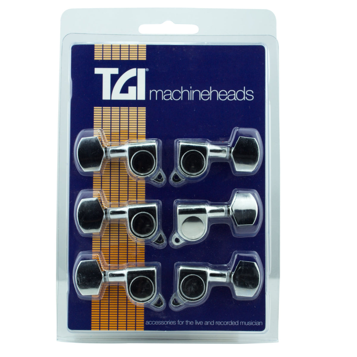 M6 Style Machineheads - 3 a side - Chrome