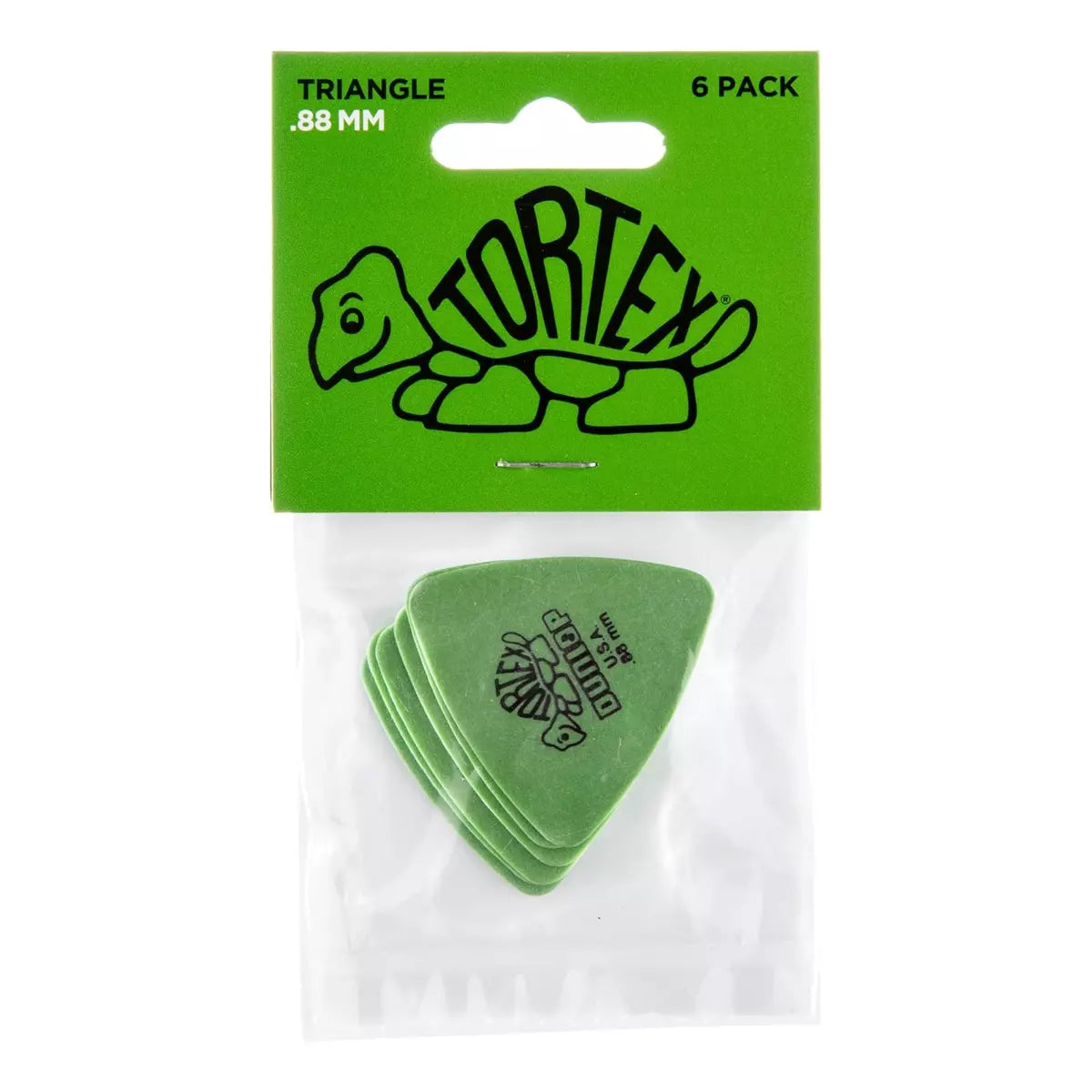 Tortex Triangle 88mm Green - 6 Pack