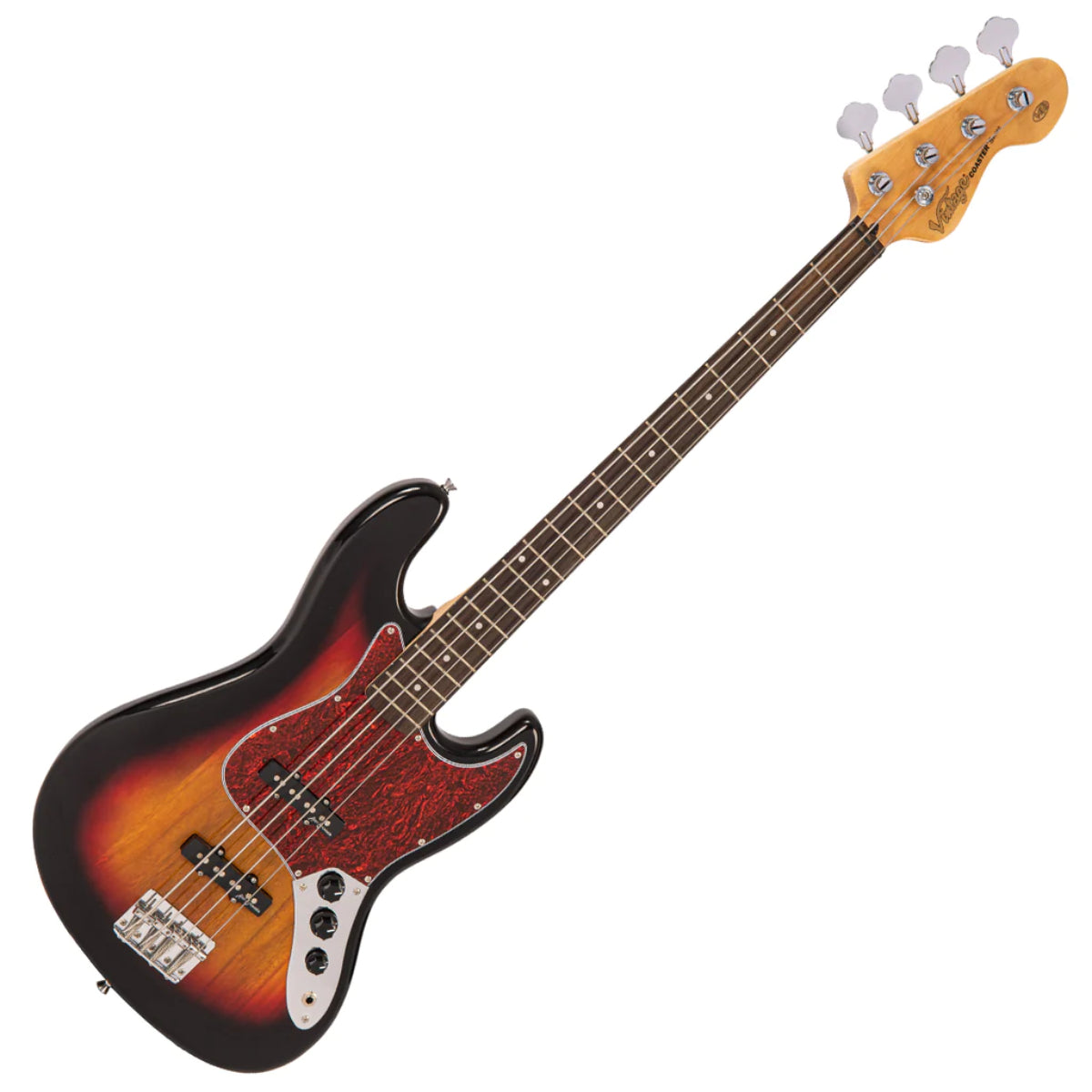 Coaster V49SB J-Style Bass Guitar, Sunburst