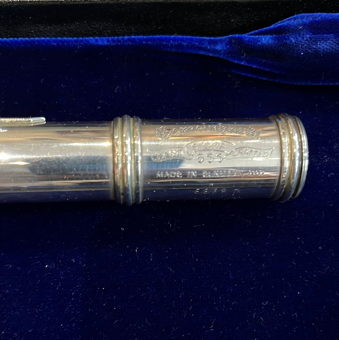 5SS Solid Silver Flute, Low B, Used - DD46