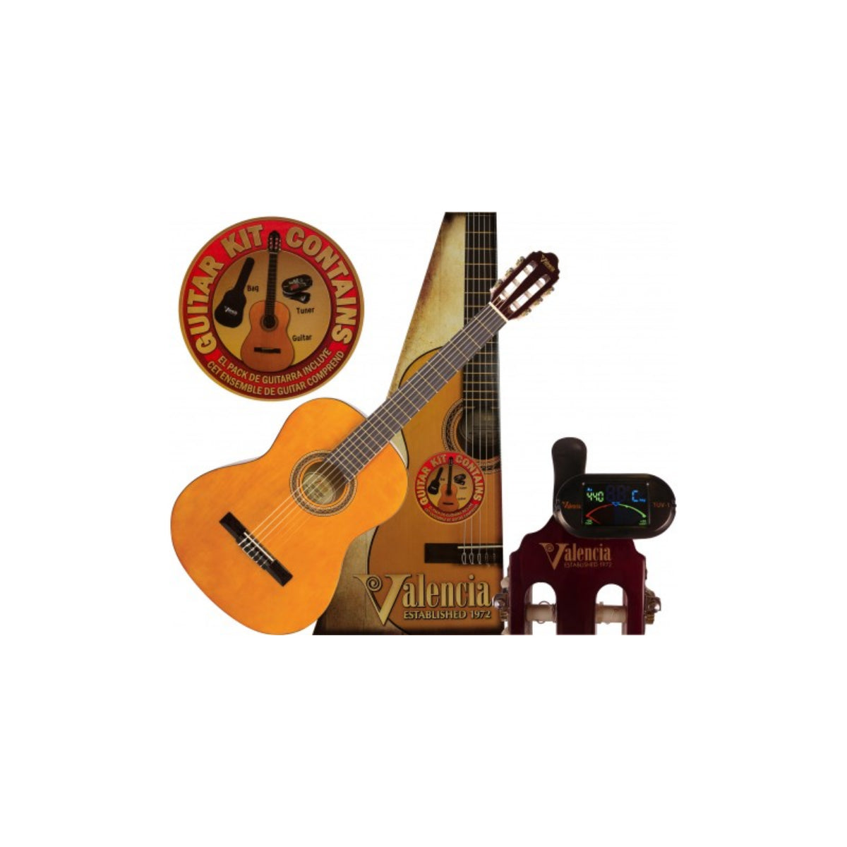 3911C Classical Guitar, Natural, 3/4 Size