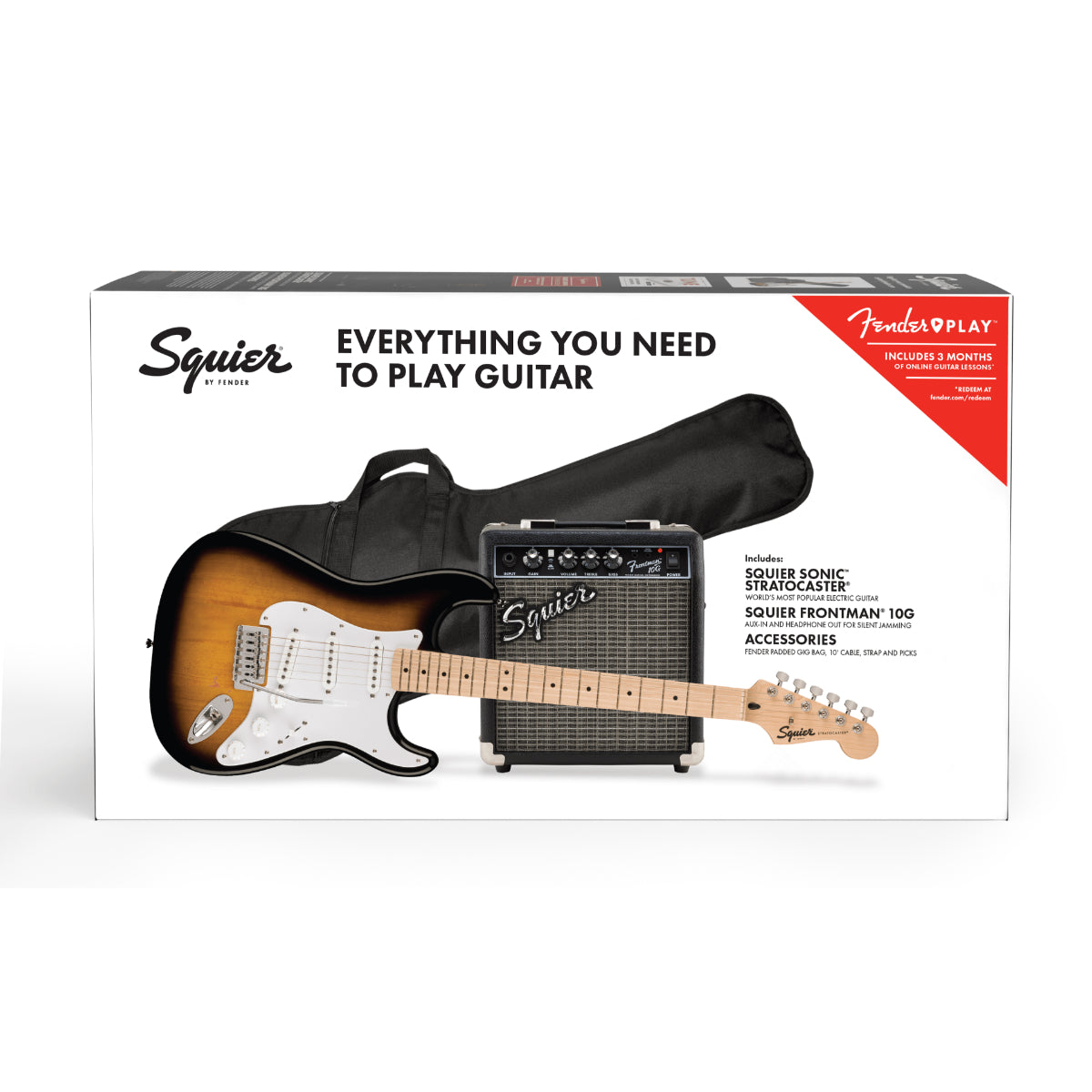 Sonic Stratocaster Guitar Pack, Sunburst