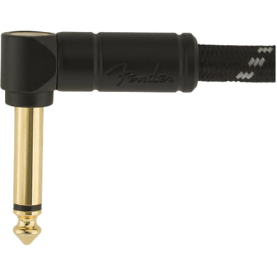 Deluxe 18.6 Angled Instrument Cable, Black Tweed