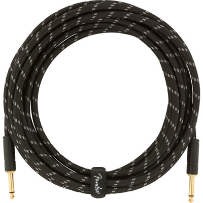 Deluxe 18.6 Straight Instrument Cable, Black Tweed