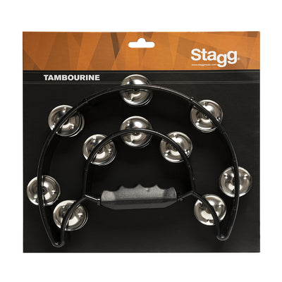 TAB-1 BK  Cutaway Tambourine 20 Jingles ,Black