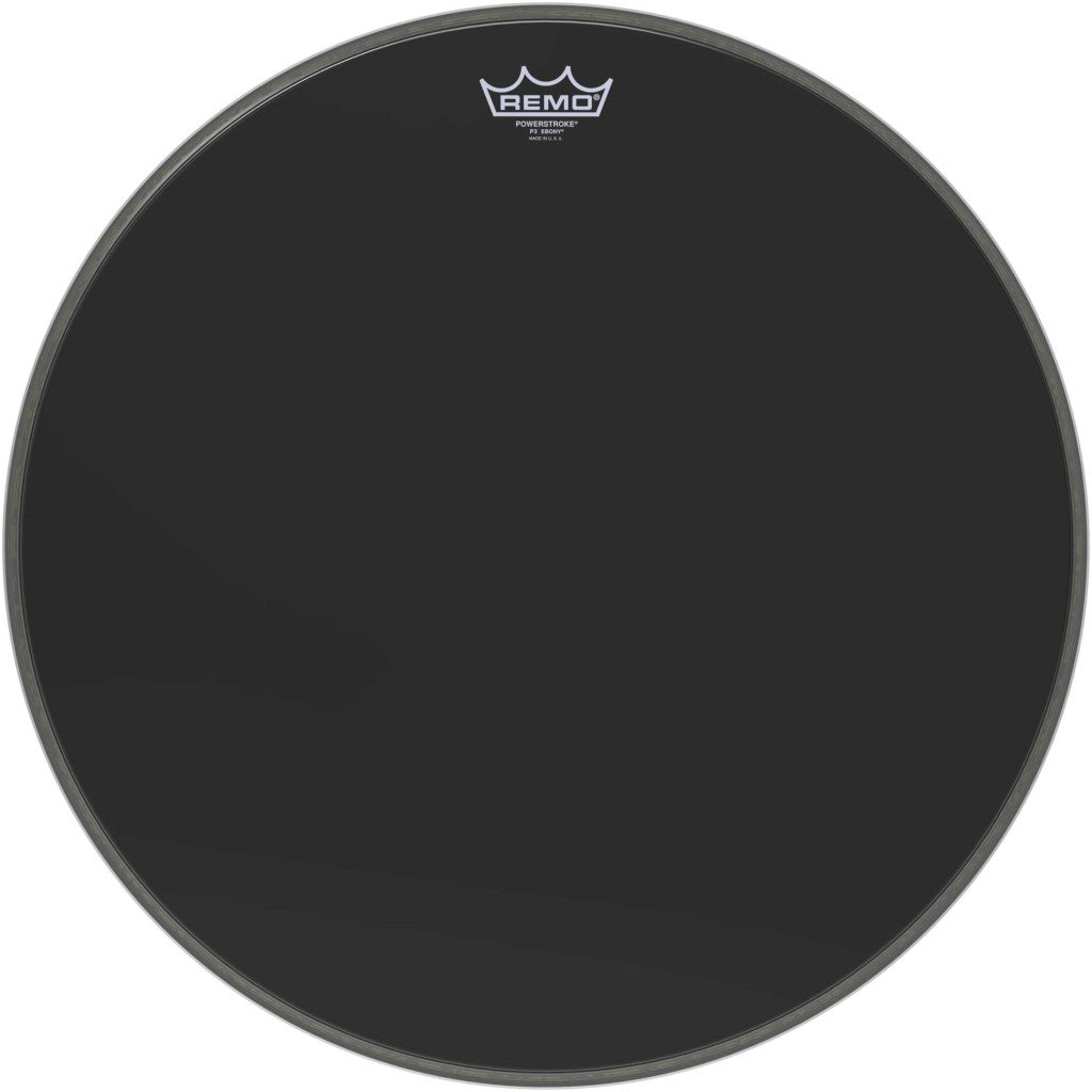 P3-1020-ES 20" Pinstripe 3 Ebony Bass Drum Head