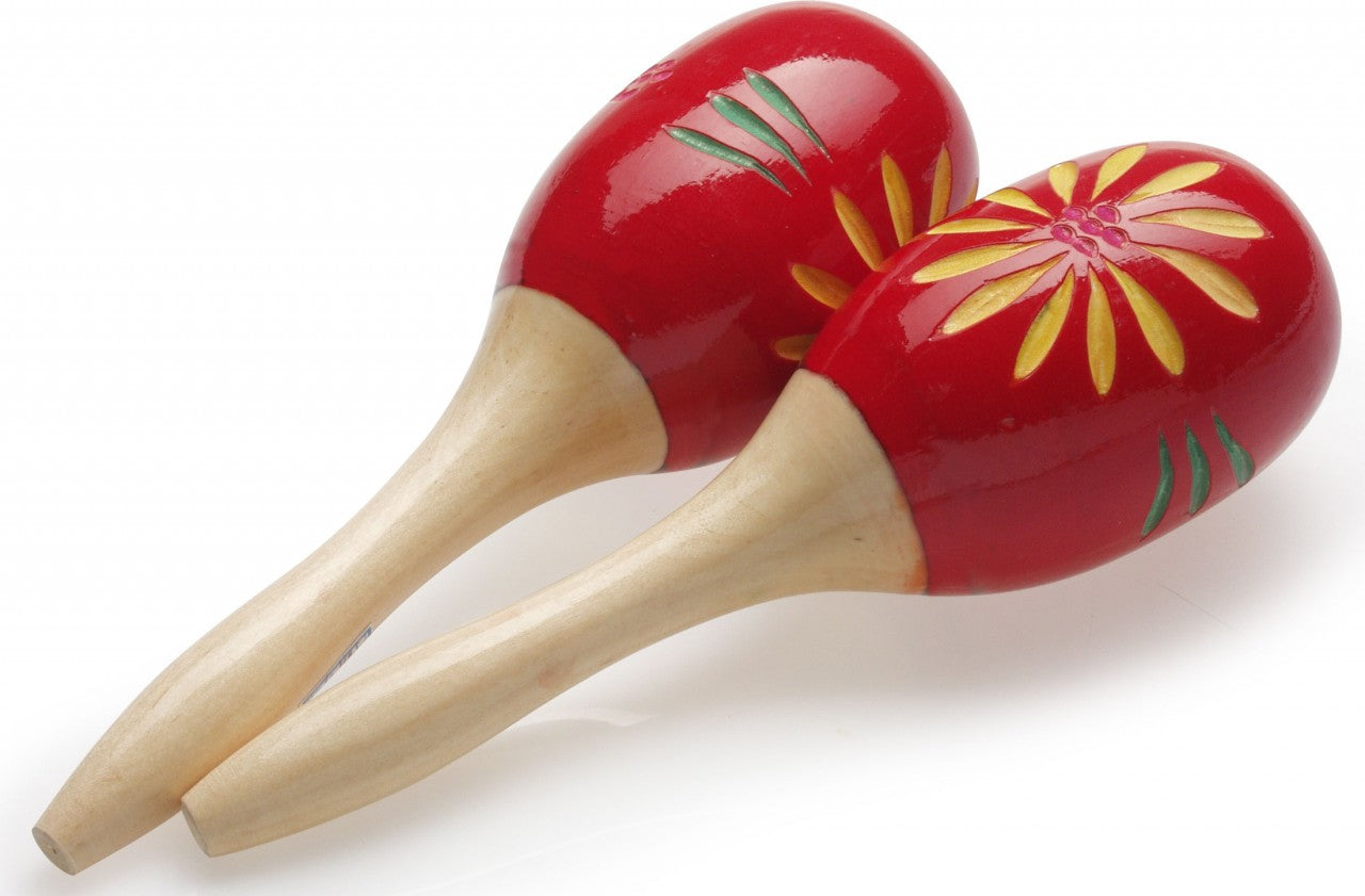 MRW-16 Wood Maracas,Oval,16Cm,Red