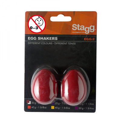 EGG-2 RD Egg Shakers x 2, 20 Grams, Red