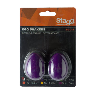 EGG-2 PP Egg Shakers x 2, 25 Grams, Purple