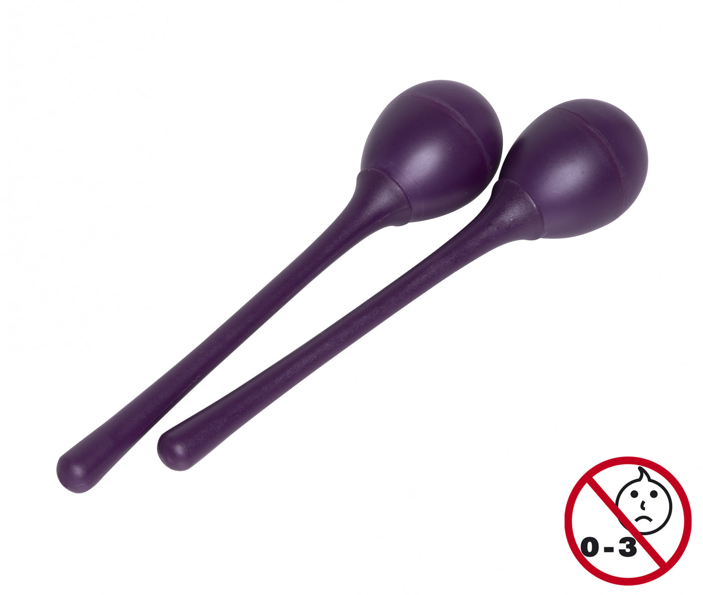 EGG-MA L/PP 2Pc Egg Maracas L/7/8Oz Purple