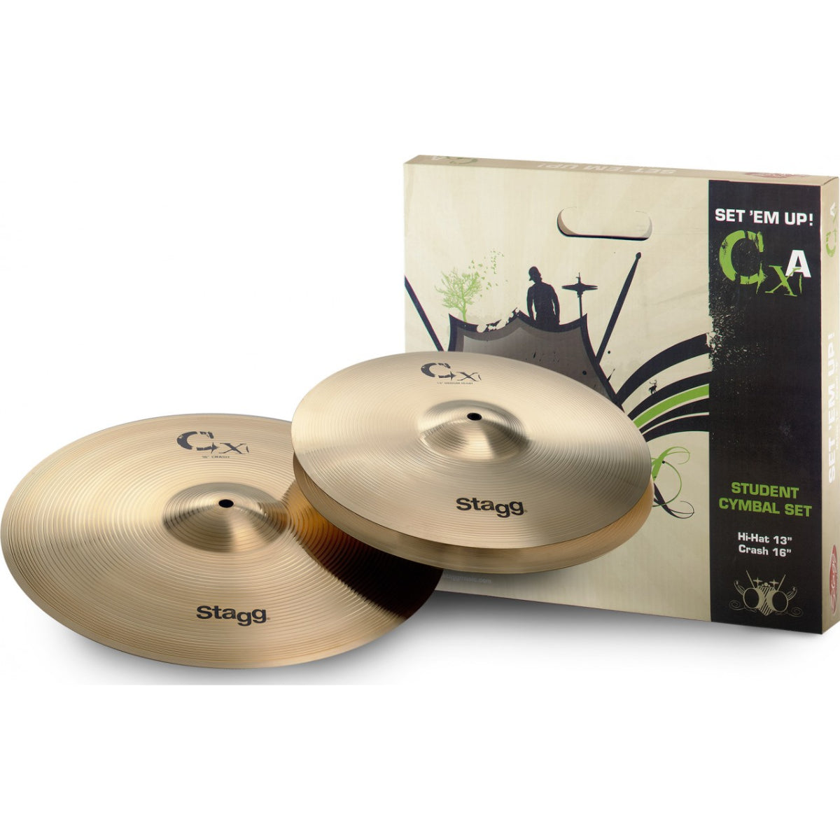CXA Brass Cymbal Set - HH13"+C16"