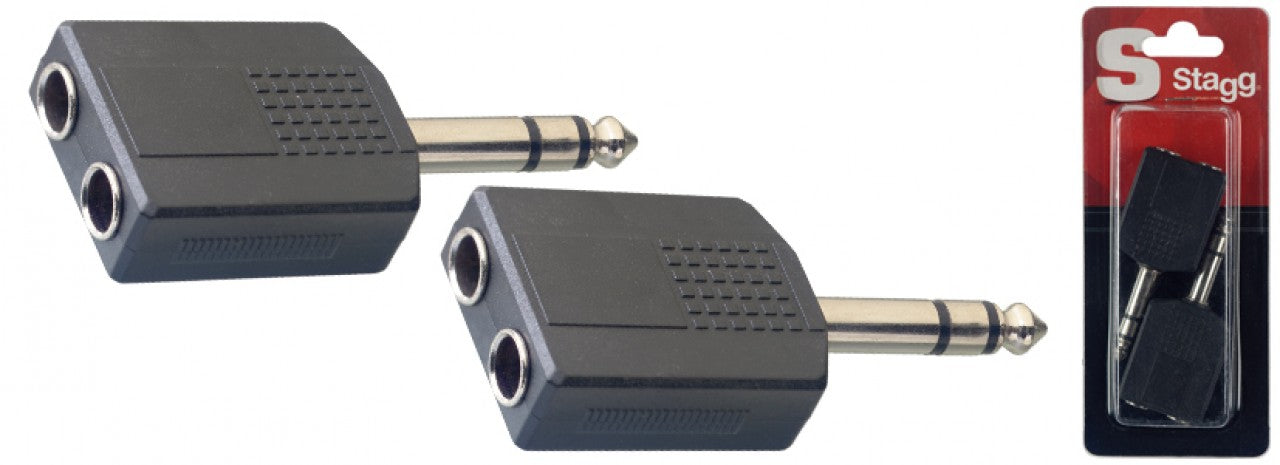 AC-PMS2PFH 2x Mono Jack-1x Stero Jack Adaptor