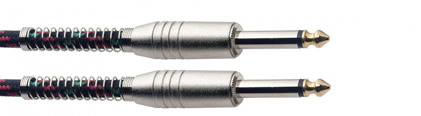 6M Vintage Tweed Cable Jack-Jack Black