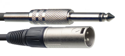 SAC10PXM DL MALE XLR-JACK CABLE,10 METRES