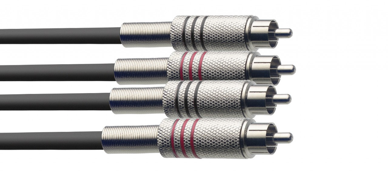 STC1C - 1M RCA-RCA Lead Metal Jacks