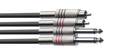 STC060PCM 2ft Twin Cable RCA-RCA