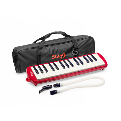 MELOSTA32 Melodica, 32 Keys, Red