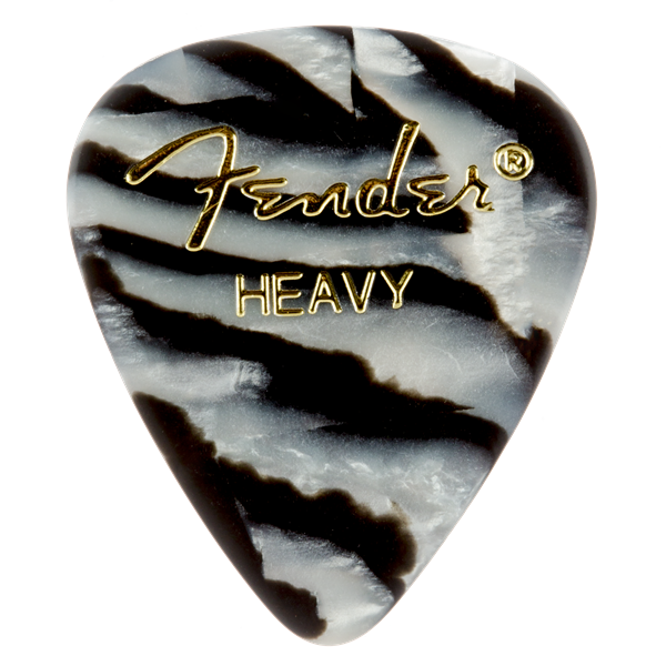 351 Shape, 12 Pack Guitar Picks, Zebra, Heavy