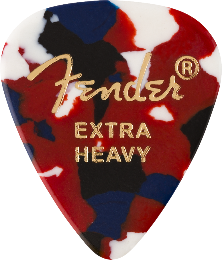 351 Shape, 12 Pack Guitar Picks, Confetti, Extra Heavy
