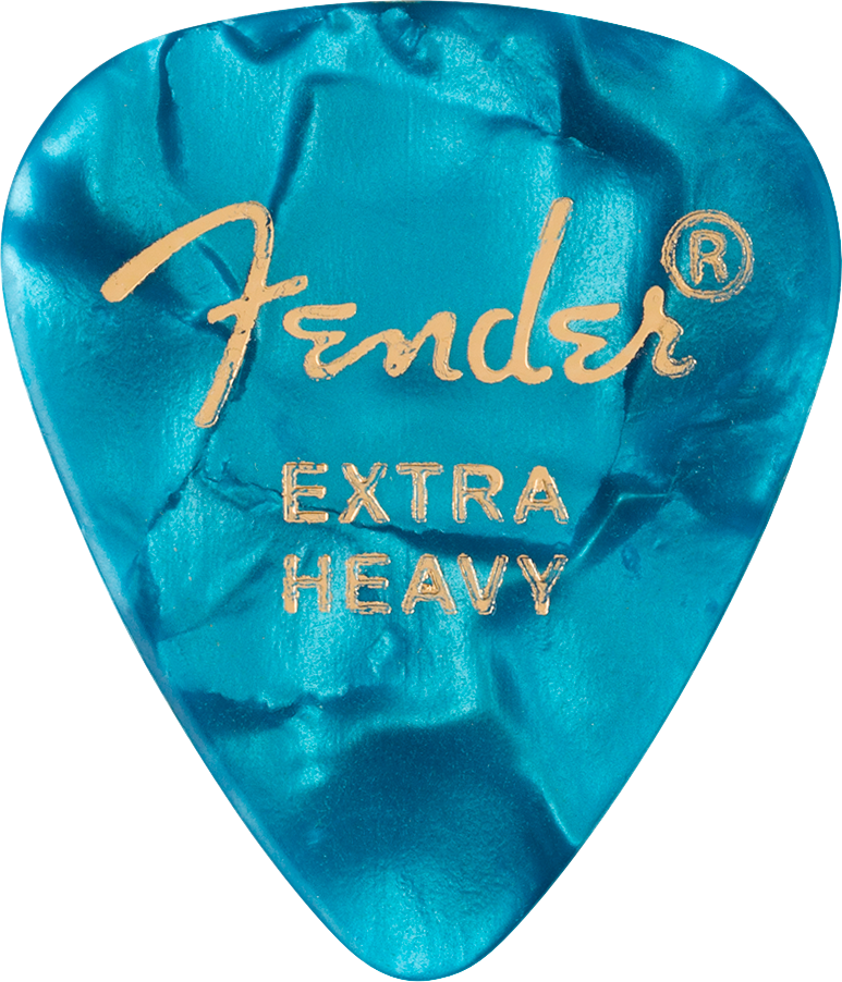 351 Shape, 12 Pack Guitar Picks, Ocean Turquoise, Extra Heavy