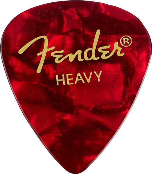 351 Shape, 12 Pack Guitar Picks, Red, Heavy