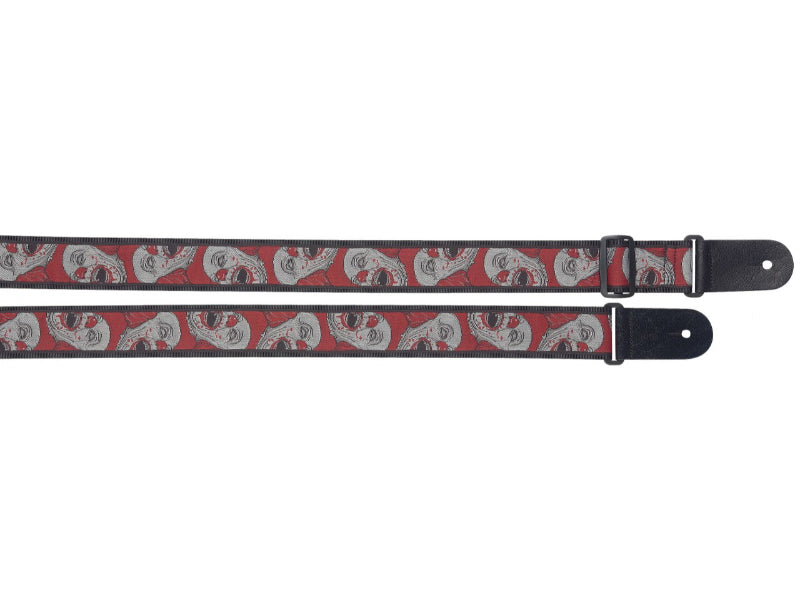 SWO-SKCLOWN RED Woven Nylon Guitar Strap, Clown, Red