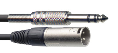 SAC6PSXM DL 6M/20FT Stereo 1/4" Plug/XLR Male