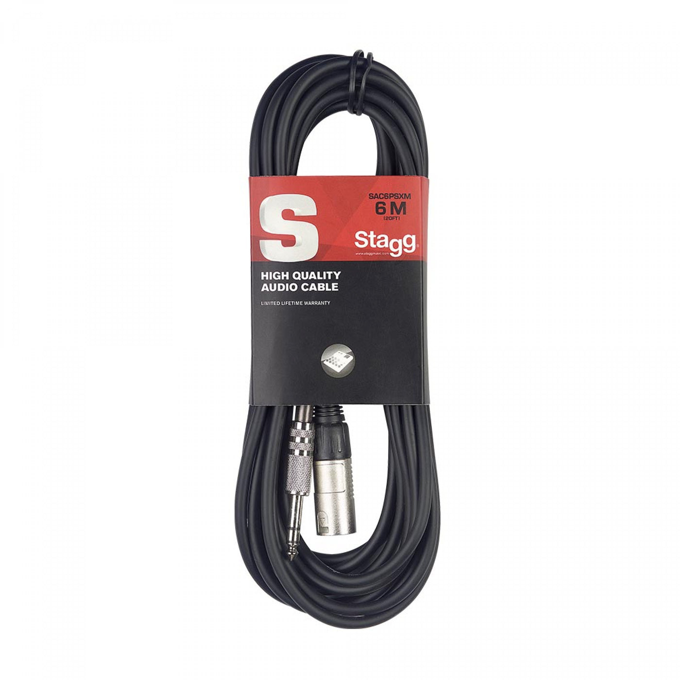 SAC6PSXM DL 6M/20FT Stereo 1/4" Plug/XLR Male