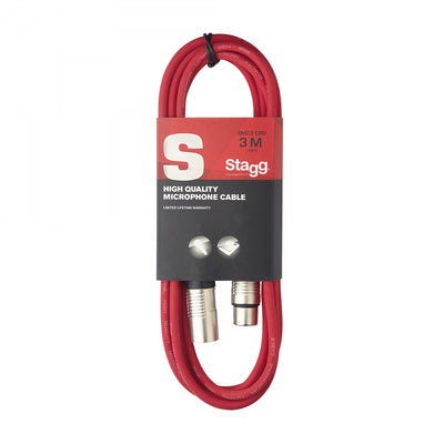 SMC3 3m XLR-XLR Lead, Red