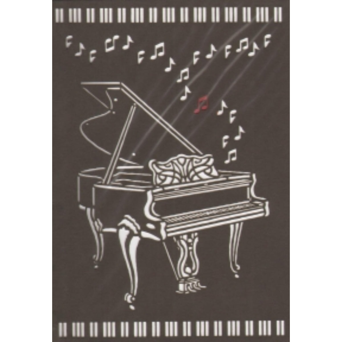 Greetings Card Piano Delicatissimo