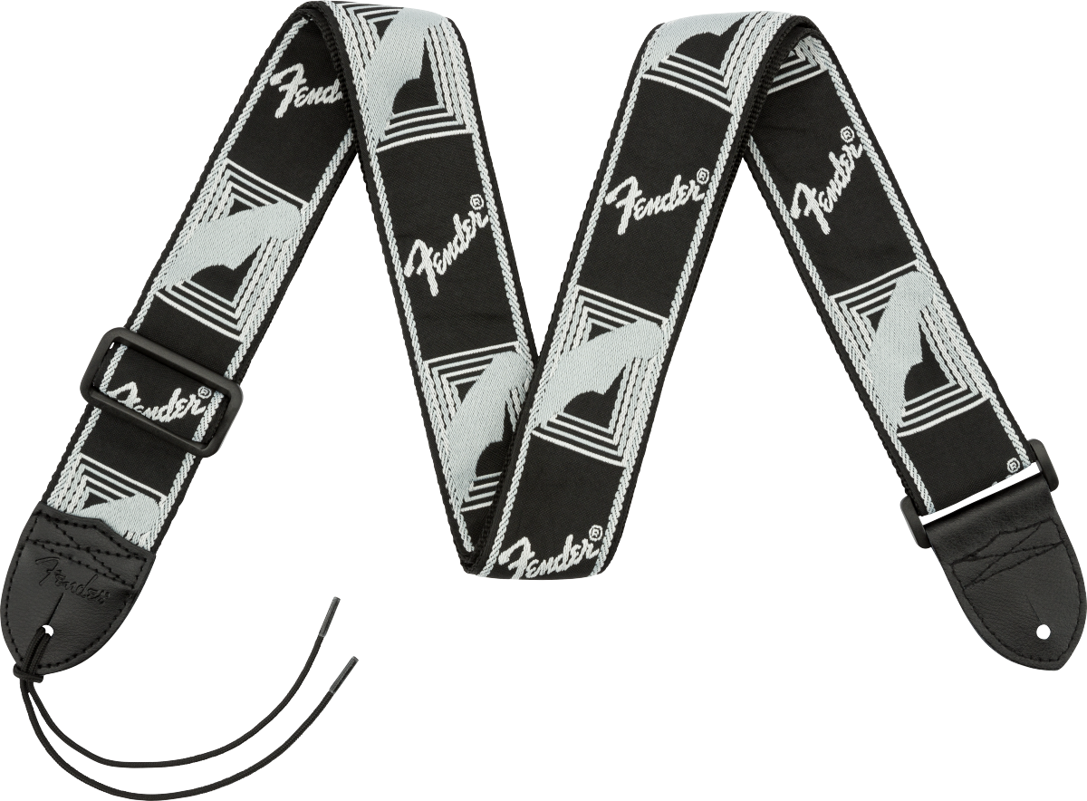 2" Fender Monogram Strap - Black/Light Grey/Dark Grey