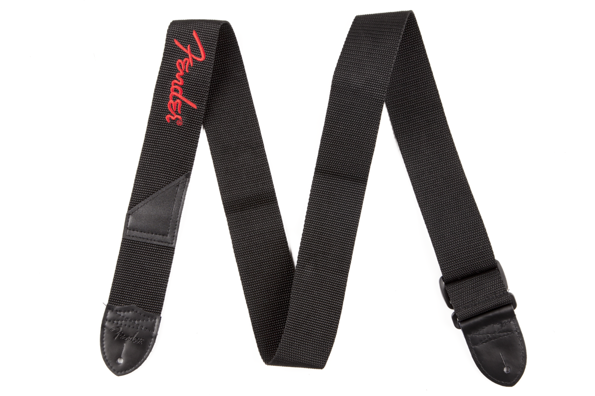 2" Poly Red Fender logo strap