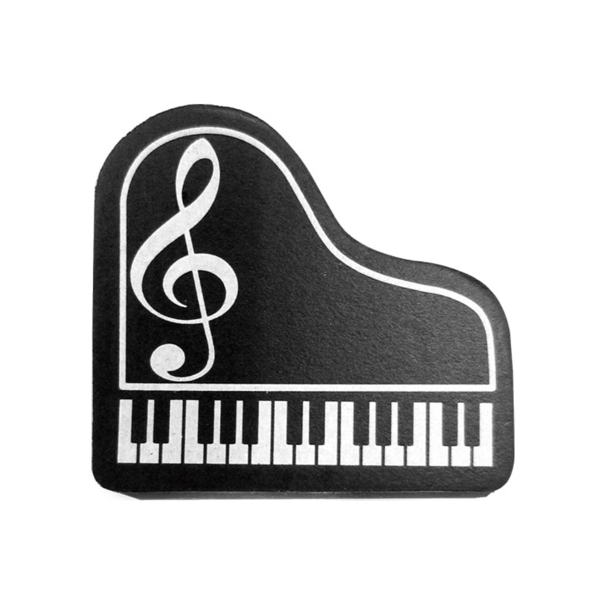 Piano Eraser Black With Treble Clef