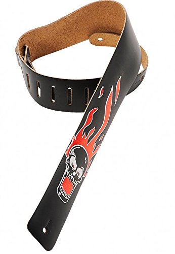 MPA-007 Flame Skull Guitar Strap