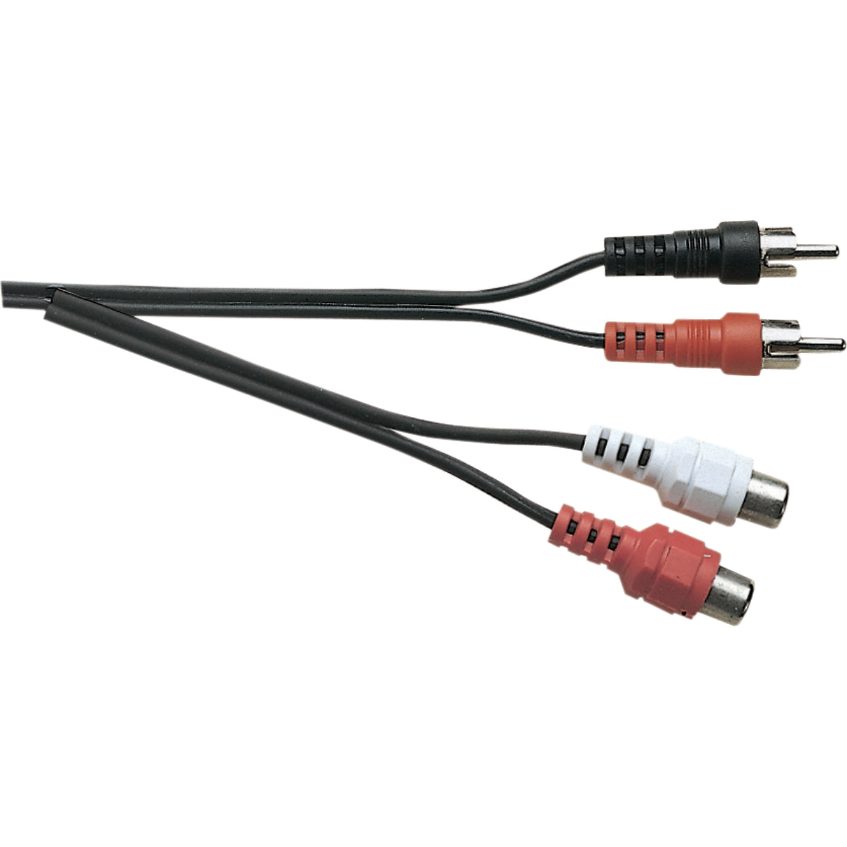A114AB - Black Figure 8 2X Phono Plugs To 2X Phono Sockets Lead. 3M