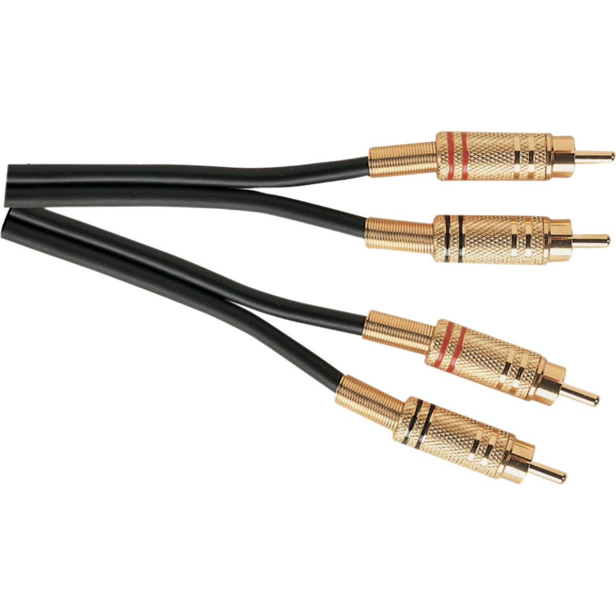 A114C - Premium Heavy Duty Figure 8 Screened 2X Gold Plated Phono Plugs To 2X Gold Plated Phono Plugs Lead. 0.8M