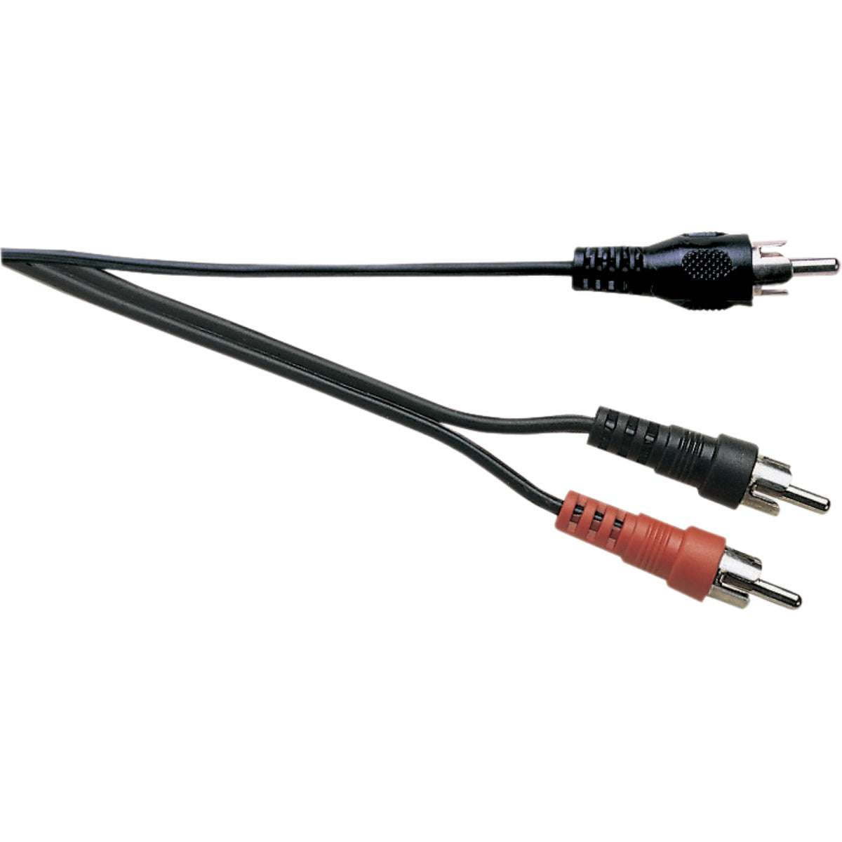 A118D - Black Figure 8 Screened Phono Plug To 2X Phono Plugs Lead. 5M